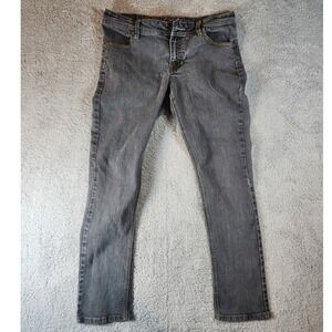 WCKD Jeans Women's 13 (Fits 33x29) Gray Denim Straight Leg Stretch Streetwear
